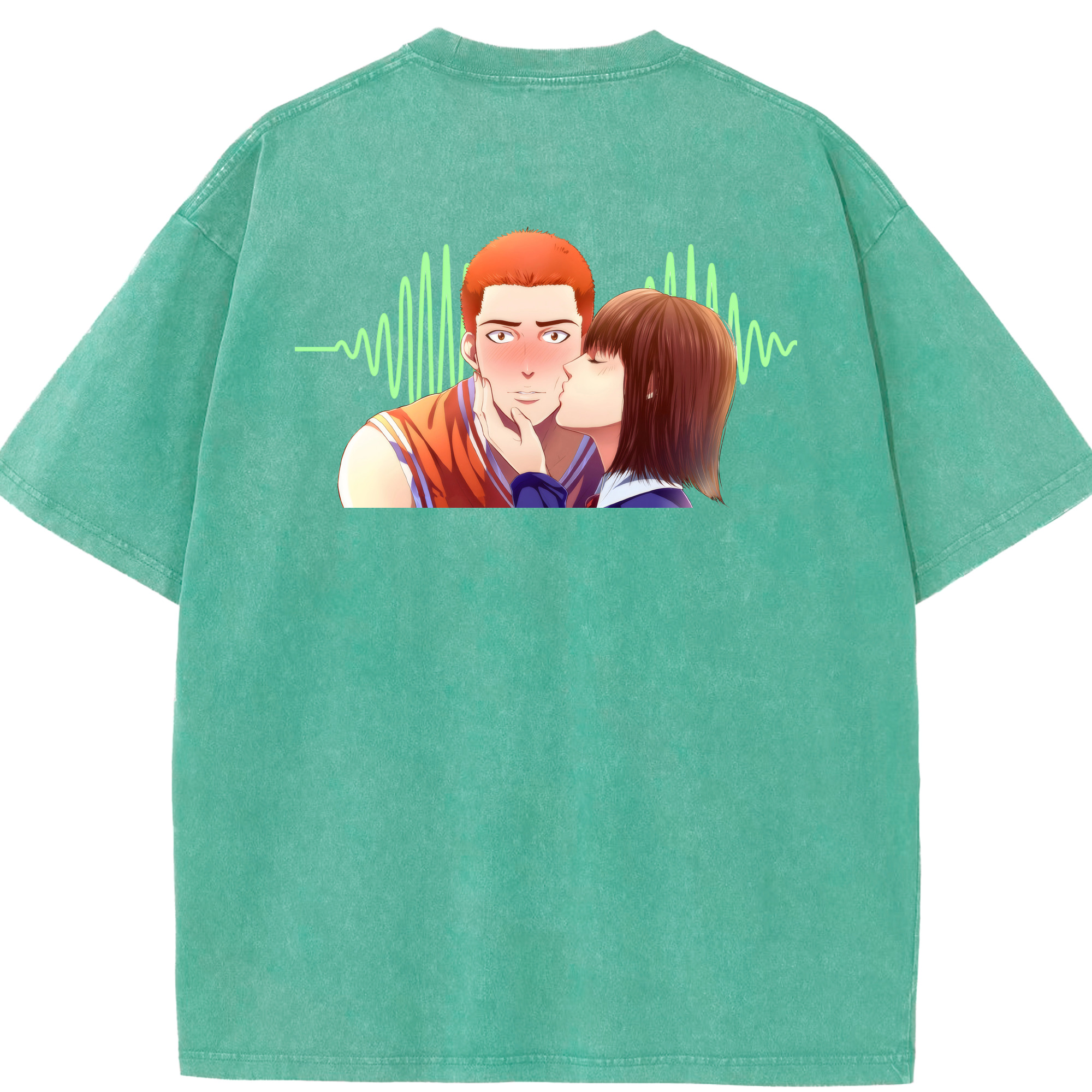 SLAM DUNK／スラムダンク 綿100% ヴィンテージ風 半袖Tシャツ（背面プリント）